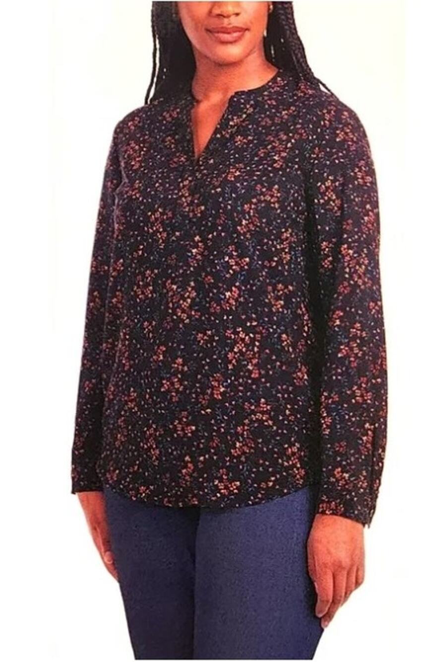 *Hilary Radley Ladies' Long Sleeve Blouse - MEDIUM